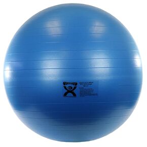 CanDo Inflatable Exercise Ball -Blue 33.5", Durable Extra Thick Non-Slip Stability Ball for Core Workouts, Yoga, Pilates, Active Seating, Physical Therapy, Pregnancy, Home Gym, Flexibility