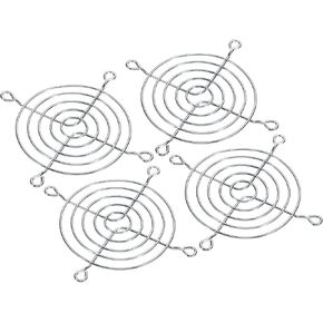 PATIKIL 80mm Fan Finger Grill, 4 Pack Metal Grill Protector Guard for 80X80mm Fan Protective Cover DIY, Silver