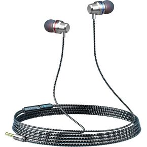 سماعات أذن سلكية من Arsvita مزودة بخاصية إلغاء الضوضاء داخل الأذن مع ميكروفون، صوت ستيريو عميق، التحكم في مستوى الصوت، متوافقة مع جميع أجهزة الواجهة 3.5 مم، الهاتف، الكمبيوتر اللوحي، مشغل MP3، ذهبي مع ميكروفون in Kuwait