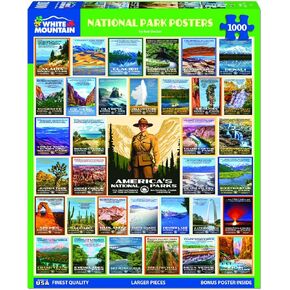White Mountain Puzzles - National Park Posters - 1000 Piece Jigsaw Puzzle for Adults & Kids - Fun Family Activity - 24"x30"