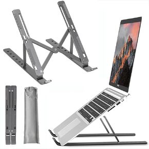 Vancold Portable Laptop Stand, Ergonomic Aluminum Laptop Mount Stand, Detachable Laptop Riser Notebook Holder Stand Compatible with Mac , Dell, Lenovo More 10-15.6" Laptops-Black