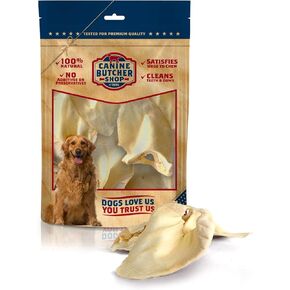 Raised & Made in USA Large Cow Ears for Dogs - All-Natural Dog Chews/Treats (10-Count)