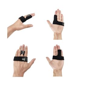Trigger Finger Splint, Lightweight Durable, Non Slip Adjustable Strap, for Thumb, Index, Middle, Ring, Little Finger, Finger Pain Relief and Sport Injuries(Black)