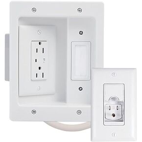 C2G/ Cables To Go 16314 طقم الطاقة للتلفاز داخل الحائط من Wiremold