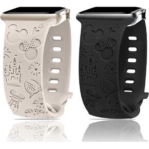 NYENEIL Compatible with Apple Watch Ultra Band 38mm 40mm 41mm 42mm 44mm 45mm 49mm Series 9/8/7/6/5/4/3/2/1SE Ultra,Luxury Monogram Retro Soft Strap Replacement Sport Wristbands for Women Men