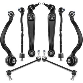 A-Premium 8Pcs Front Suspension Kit, Lower Control Arm Sway Bar Links Inner Outer Tie Rod End Assembly, Compatible with BMW X5 2007-2013, X6 2008-2013, K620798 ES800685A K750217