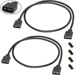 OPSFALCON ARGB Splitter Cable, 5V 3 Pin Addressable RGB Splitter Cable with SM 3 Pin Male Connector for Computer Chassis, 1 to 3 ARGB Cable, 11.8 Inches (1 to 3 ARGB Spliter Cable (Male))