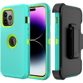 TASHHAR Phone Case for iPhone 14 Pro Case,Heavy Duty Hard Shockproof Armor Protector Case Cover with Belt Clip Holster for Apple iPhone 14 Pro 6.1 5G 2022 Phone Case (Navy Blue)
