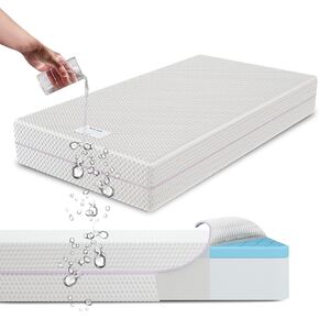 Sleepah Crib Mattress Dual Sided Cooling Memory Foam (52" 28" 5.5") Waterproof Washable Breathable Certipur Certified Firm for Babies & Softer for Toddlers Fits Toddler Beds & Standard Cribs (Pink)
