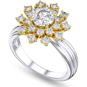 Original Design Moon of stary Ring For Women Fashion 925 Sterling Silver Luxury Rings Zircon Rings Wedding Jewelry Accessories Valentine'S Day Christmas Gift