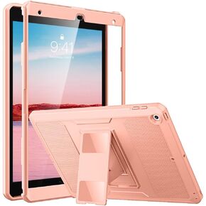 حافظة MoKo لجهاز iPad 10.2 بوصة، iPad الجيل التاسع 2021/ iPad الجيل الثامن 2020/ iPad الجيل السابع 2019، [شديد التحمل] غطاء حماية كامل للجسم مقاوم للصدمات مع واقي شاشة مدمج، أسود