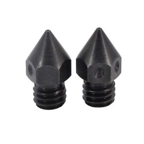 2pcs High Temperature Sharp Hardened Tool Steel MK8 Nozzle 0.6mm Compatible with 1.75mm Creality CR10 Ender 3 / Ender-3s, CraftBot, Prusa i3 3D printer (2x0.6mm)