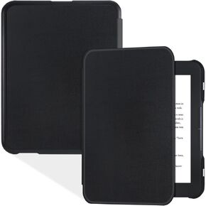 BOZHUORUI Slim Case for 6" Nook GlowLight 4 (2021 Released) / Nook GlowLight 4e (2022 Released) - Ultra Lightweight Premium PU Leather Folio Cover (Dark Grey)