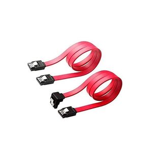 Sata Cable for ssd，1 PCS 90 Degree Right Angle and 1pcs Straight Sata 3 Cable,18 Inches SATA Cable for SATA HDD, SSD, CD Driver, CD Writer