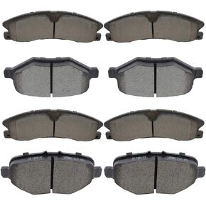 Front Rear Ceramic Brake Pads Sets D1611 D1612 Fit For Ford For Explorer/For Flex/For Police Interceptor Sedan/For Special Service Police Sedan/For Taurus,For Lincoln MKS/MKT