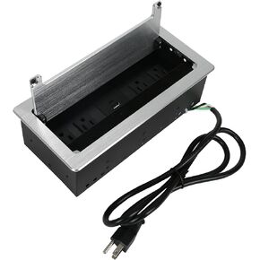 Table Pop Up Outlet, Automatic Pop up Strip Center countertop Socket Recessed Multimedia Strip Socket with USB + Network Connection Box Desktop HDMI for Conference Desk, Office & Hotel in Kuwait