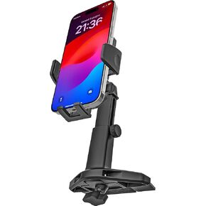 Adjustable CD Slot Car Phone Mount, [One Button Release] Ultra Sturdy CD Player Phone Holder, Hands-Free Car CD Phone Stand for iPhone 15 Pro Max 14 13 12, Galaxy S24 Ultra 23 22 All 4-7" Phones
