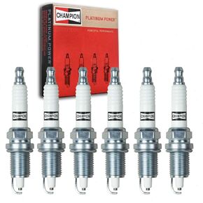 Sixity Auto 6 pc Champion Platinum Spark Plugs compatible with Chrysler 300 3.5L V6 2005-2010