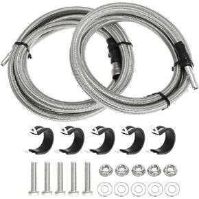 Braided Fuel Line Kit Replace 819-816 15946184 15946199 for Dorman for Chevy Silverado 1500 2500 3500 2004-2010 for GMC Sierra 1500 2500 3500 2004-2010