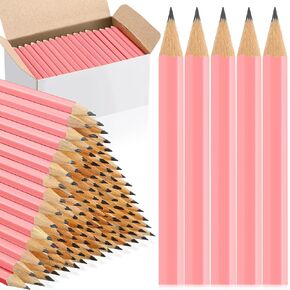 Crtiin 1152 Pcs Golf Pencils Half Pencils HB Pencils No.2 Pencils Wedding Pencil Pre Sharpened Small Pencils Woodcase Pencils for Kids Bridal Shower School Classroom Office Supplies, 4 Inch(Pink)