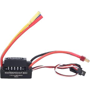 60A Brushless ESC Electric Speed Controller, 1/10 RC ESC, Waterproof DC Motor Speed Controller for 1/10 Remote Control Car