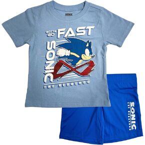 Sega Sonic The Hedgehog Toddler/Little Boys 2-Piece Clothing Sets Short Sleeve Tee-Shirt and Shorts Set