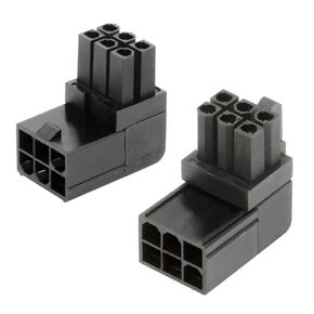 Cablecc المزدوج ATX 8Pin أنثى إلى 6 + 8pin ذكر 180 درجة الزاوية اليمنى محول الطاقة ل NVIDIA 3080 3090 بطاقة الرسومات GPU