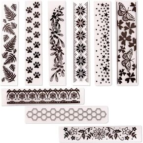 6Pcs Birthday Plastic Embossing Folders for DIY Craft,Happy Birthday Gift Template Love You Embossing Folder Stencil Cake Mold for Paper Card Making Flower Scrapbook Photo Album Craft Decoration