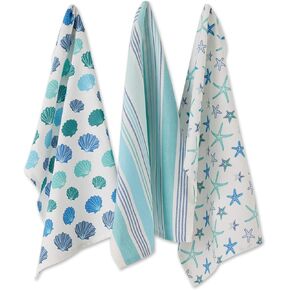 DII Seashore Collection Beach House Décor, Table Runner, 14x72, Tidal Stripe Fouta