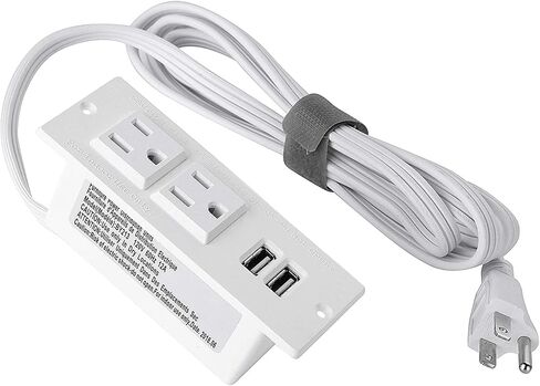 Recessed Power Strip 45W USB C,Furniture Flush Mount,Black,6FT in Kuwait