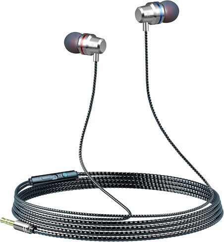 سماعات أذن سلكية من Arsvita مزودة بخاصية إلغاء الضوضاء داخل الأذن مع ميكروفون، صوت ستيريو عميق، التحكم في مستوى الصوت، متوافقة مع جميع أجهزة الواجهة 3.5 مم، الهاتف، الكمبيوتر اللوحي، مشغل MP3، ذهبي مع ميكروفون in Kuwait