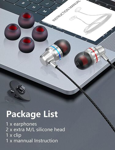 سماعات أذن سلكية من Arsvita مزودة بخاصية إلغاء الضوضاء داخل الأذن مع ميكروفون، صوت ستيريو عميق، التحكم في مستوى الصوت، متوافقة مع جميع أجهزة الواجهة 3.5 مم، الهاتف، الكمبيوتر اللوحي، مشغل MP3، ذهبي مع ميكروفون in Kuwait