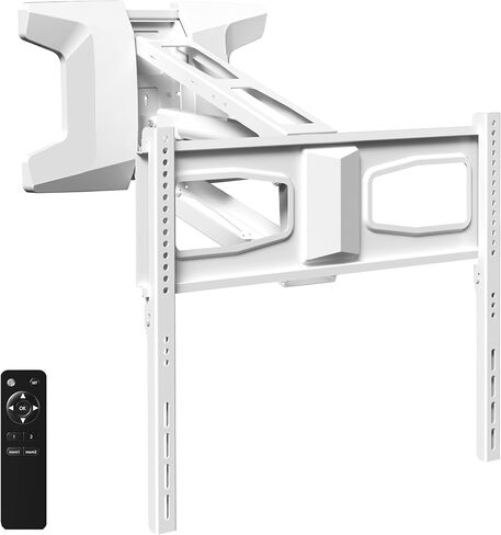 VIVO Motorized TV Wall Mount for 37 to 70 inch Screen up to 77 lbs, Above Fireplace Height Adjustable Electric Pull Down Mantel Bracket, Black, MOUNT-E-M070R in Saudi Arabia