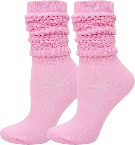 OYOANGLE Women's 1 Pairs Solid Crew Socks Lightweight Soft Fashion Knitted Mid-Calf Stretchy Crew Socks in Saudi Arabia