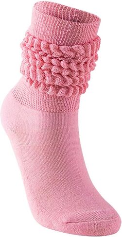 OYOANGLE Women's 1 Pairs Solid Crew Socks Lightweight Soft Fashion Knitted Mid-Calf Stretchy Crew Socks in Saudi Arabia