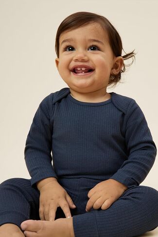 بدلة قطعة واحدة بأكمام طويلة للجنسين من MORI Baby مع رقبة على شكل ظرف - رومبير كاجوال مريح مناسب للأطفال للأولاد والبنات in Kuwait