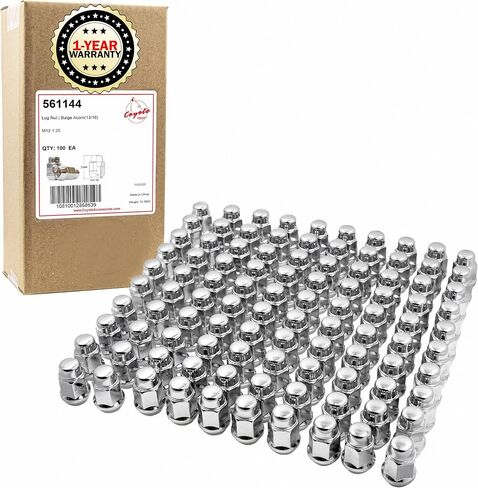 أجزاء ملحقات العجلة 100 قطعة M12 x 1.25 12 x 1.25 خيط انتفاخ الجوزة 35 مم 1.38 بوصة صواميل طويلة كروم 13/16 بوصة 21 مم سداسية تناسب معظم سيارات سوبارو باس | سيارات نيسان باس مع عجلات ما بعد البيع in Saudi Arabia
