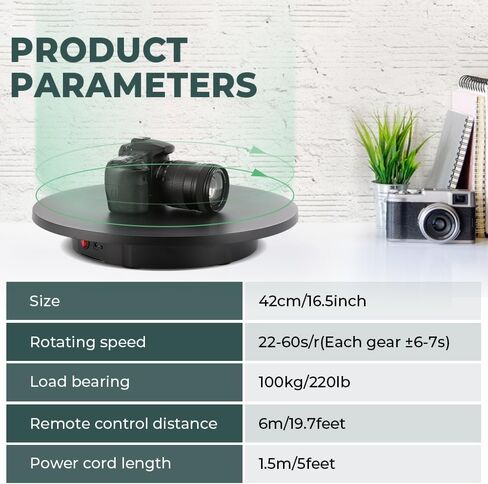 Photography Turntable 13.7inch/110lb with Remote Control in Kuwait