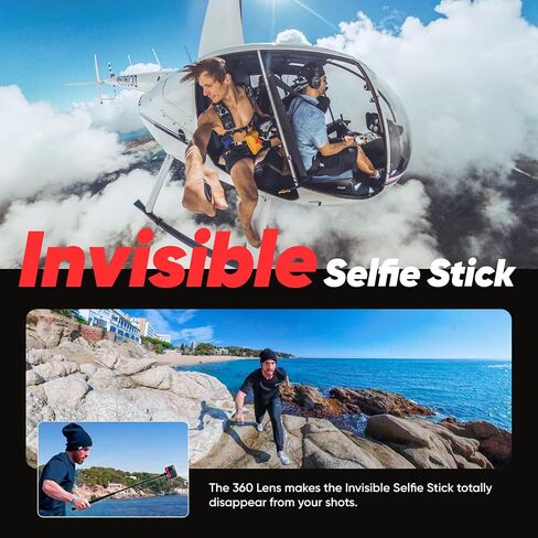 Insta360 ONE RS Twin Edition Creator Kit - كاميرا أكشن مقاومة للماء بدقة 4K 60 إطارًا في الثانية وكاميرا 5.7K 360 مع عدسات قابلة للتبديل، وتثبيت، وصور بدقة 48 ميجابكسل، وتقنية HDR النشطة، وتحرير الذكاء الاصطناعي in Saudi Arabia