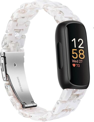Compatible with Fitbit Inspire 3 Band for Women, Resin Watch Band Replacement Strap Adjustable Wristband for Fitbit Inspire 3 in Kuwait