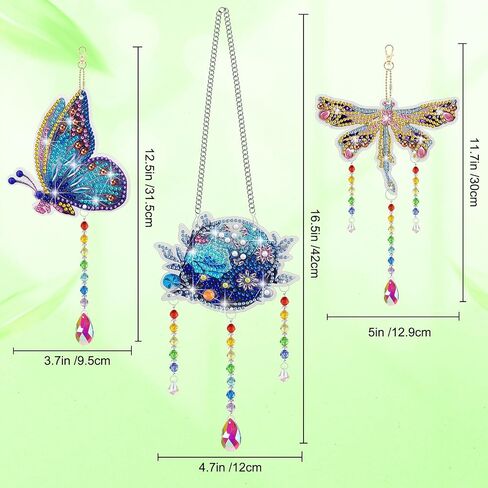 EEEKit Diamonds Painting Wind Chime, DIY Suncatcher Diamond Art Kits for Adults, Diamond Crystal Art Hanging Ornament in Saudi Arabia