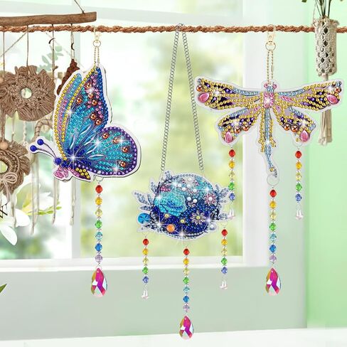 EEEKit Diamonds Painting Wind Chime, DIY Suncatcher Diamond Art Kits for Adults, Diamond Crystal Art Hanging Ornament in Saudi Arabia