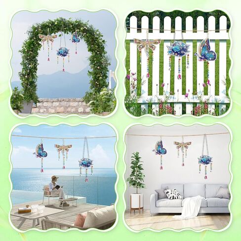 EEEKit Diamonds Painting Wind Chime, DIY Suncatcher Diamond Art Kits for Adults, Diamond Crystal Art Hanging Ornament in Saudi Arabia