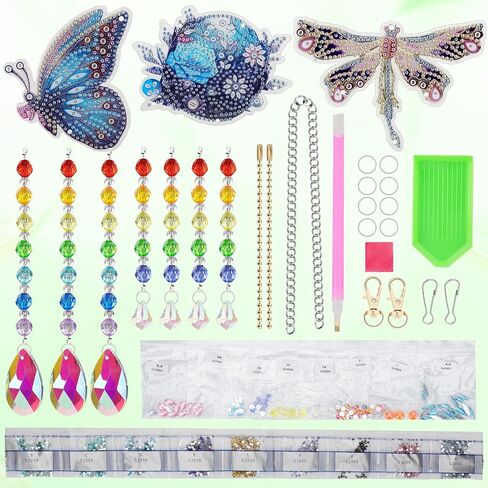 EEEKit Diamonds Painting Wind Chime, DIY Suncatcher Diamond Art Kits for Adults, Diamond Crystal Art Hanging Ornament in Saudi Arabia