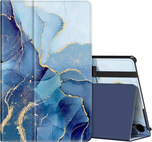 حافظة Fintie Folio لجهاز Amazon Fire Max 11 (الجيل الثالث عشر، إصدار 2023) - غطاء حامل قابل للطي من الجلد النباتي الفاخر ذو المقاس النحيف لجهاز Fire 11 Max Tablet مع خاصية النوم/الاستيقاظ التلقائي، أسود in Kuwait