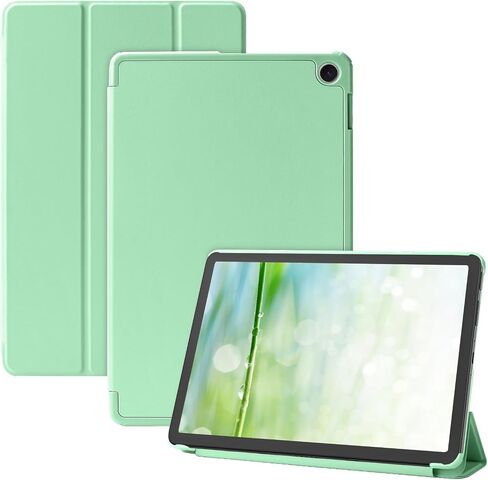 حافظة لجهاز Amazon Fire Max 11 Tablet (الجيل الثالث عشر، إصدار 2023)، غطاء واقٍ ذكي بحامل نحيف قابل للطي مع تنبيه/غفو تلقائي لجهاز Fire Max 11 Tablet (أخضر فاتح) in Saudi Arabia