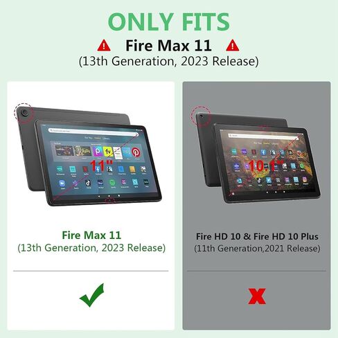 حافظة لجهاز Amazon Fire Max 11 Tablet (الجيل الثالث عشر، إصدار 2023)، غطاء واقٍ ذكي بحامل نحيف قابل للطي مع تنبيه/غفو تلقائي لجهاز Fire Max 11 Tablet (أخضر فاتح) in Saudi Arabia