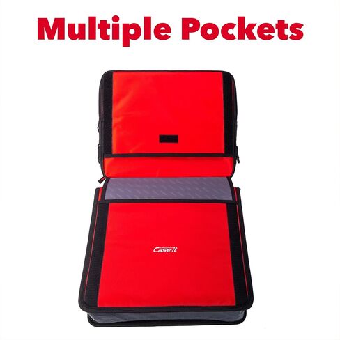Case-it The Universal Zipper Binder - 2 Inch O-Rings - Padded Pocket That Holds up to 13 Inch Laptop/Tablet - Multiple Pockets - 400 Page Capacity - Comes with Shoulder Strap - Jet Black LT-007 in Saudi Arabia