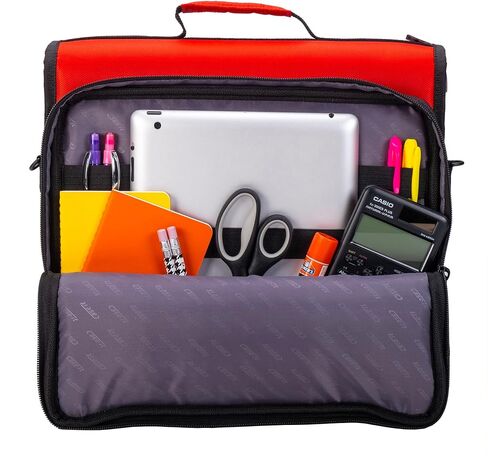 Case-it The Universal Zipper Binder - 2 Inch O-Rings - Padded Pocket That Holds up to 13 Inch Laptop/Tablet - Multiple Pockets - 400 Page Capacity - Comes with Shoulder Strap - Jet Black LT-007 in Saudi Arabia