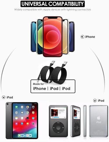 Extra Long iPhone Charger Cord 15FT [Apple MFi Certified] Lightning Cable in Kuwait
